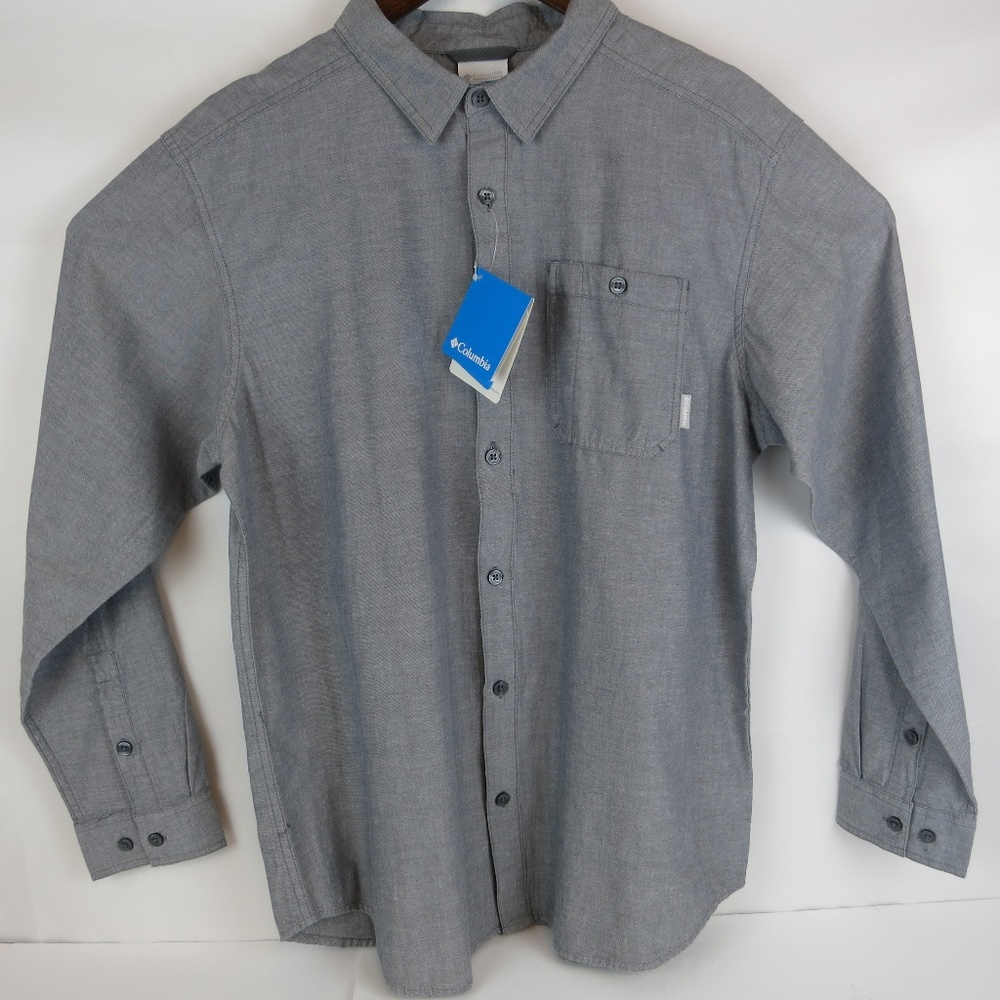 Columbia Big South Fork Long Sleeve Shirt Grey New